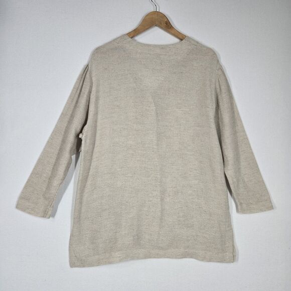 Vtg Campagnie Internationale Express Jacket Linen Blend Pockets Button Front | M - Picture 10 of 14